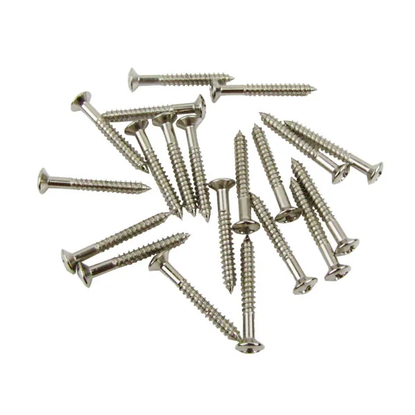 

20PCS Chrome Guitar Bridge Screws 3*25mm Guitar Tremolo Bridge Mounting Screws