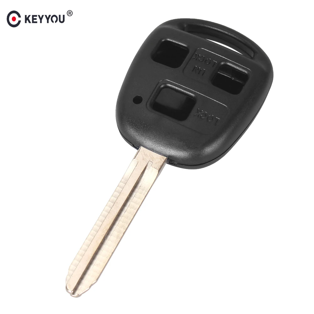 

KEYYOU Car-styling 3 Buttons Car Remote Key Fob Case Cover For TOYOTA CAMRY RAV4 Corolla PRADO YARIS 43 Cruiser Camry
