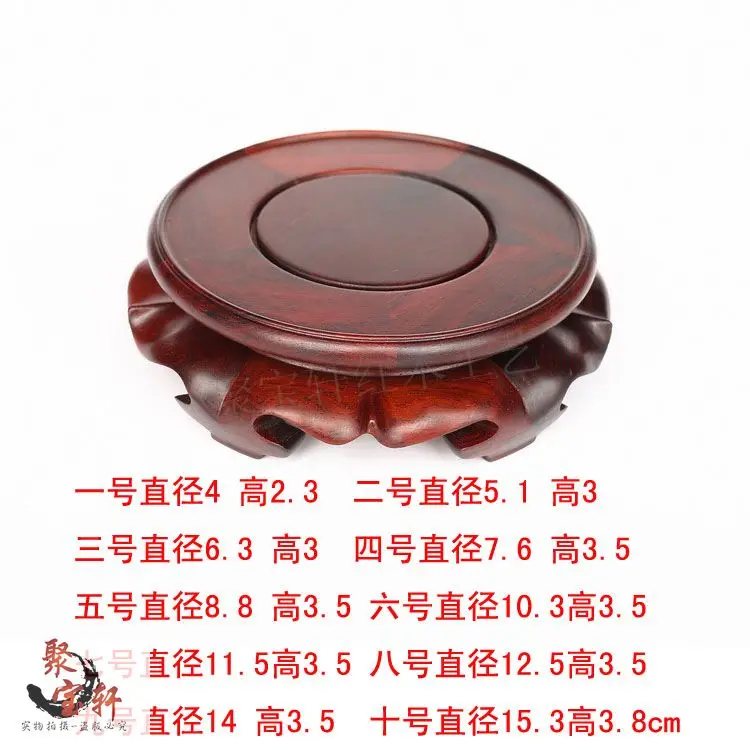 Solid wood carved wooden vase of Buddha flowerpot tank round base household act the role ofing