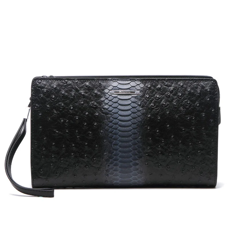 

Crocodile pattern new luxury leather handbag high-end design business casual fashion bag free shipping purse money folder