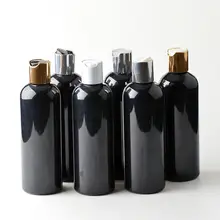30 шт. 300 мл верхняя крышка диска черная бутылка пустая пластиковая бутылка ПЭТ-бутылки для косметики пластиковые пустые бутылки для шампуня