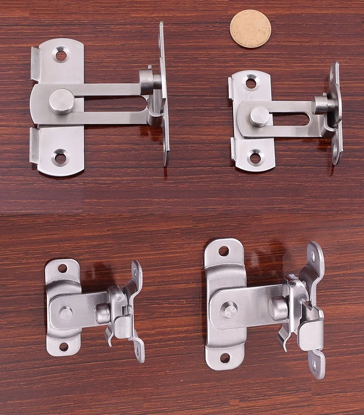 Buy Premintehdw Stainless Steel door latch 90 degree Corner door hasp from