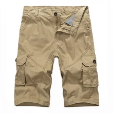 Летние Для мужчин спортивные свободные шорты Повседневное рабочие шорты из хлопка уличная Джоггеры для девочек новые модные брюки карго шорты Для мужчин сплошной размера плюс с коротким Для мужчин