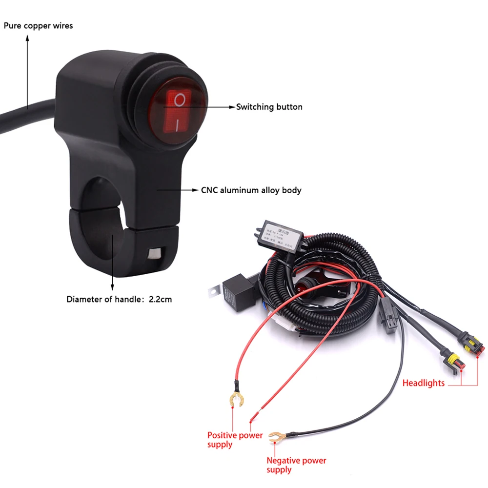  2PCS Universal 9 Chips Headlight LED Motorcycle Motorbike 7800 LM Moto Spotlight Waterproof Fog Spo - 32951118007