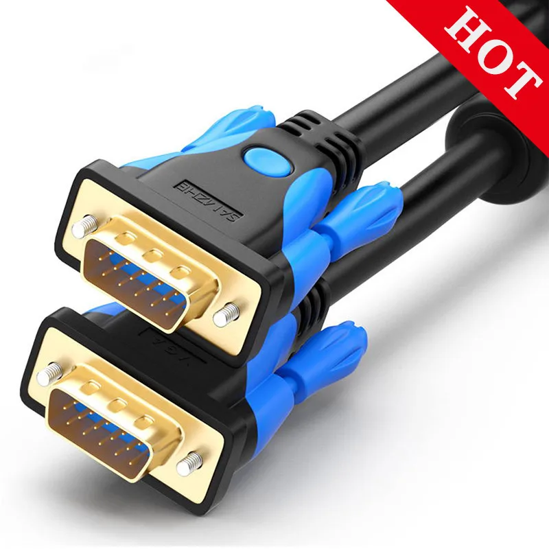 

1080P VGA Cable Gold-plated Connector 1.5m VGA Cable 2m 3m 5m for Computer Projector Monitor Screen PC TV Adapter Converter