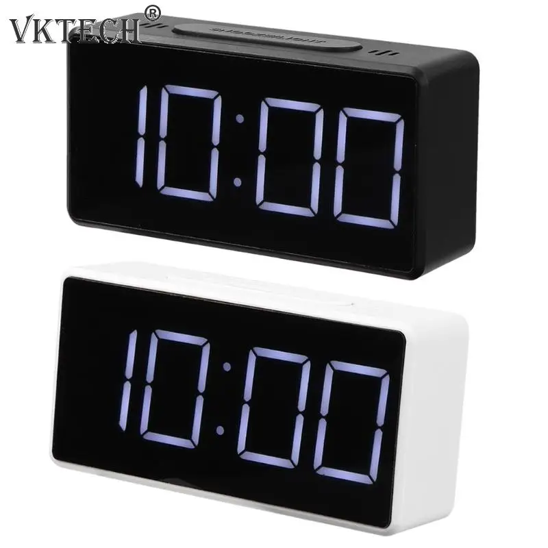 LED Digital Alarm Clock with USB Port Snooze Table Clock Electronic Clock Thermometer Temperature Meter Office Home Decor