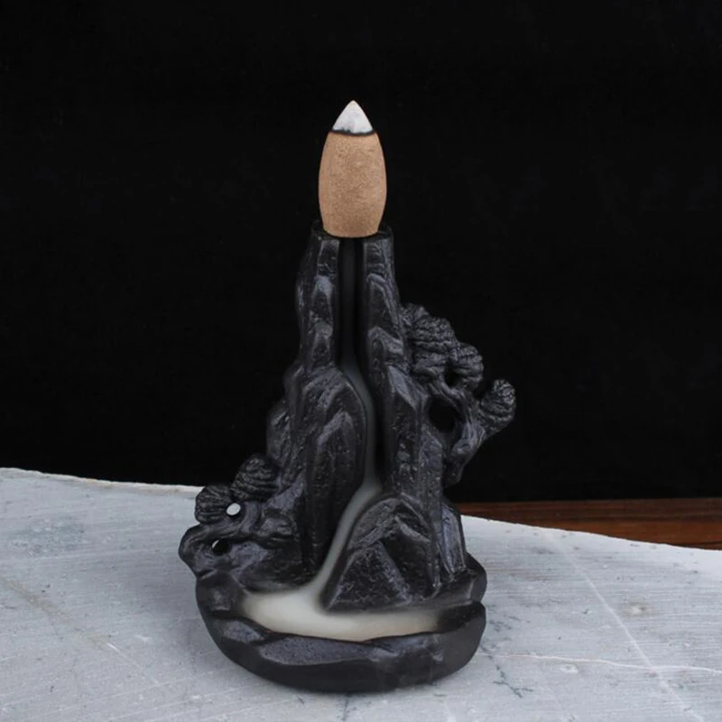 Ceramics Durable Incense Burner Garden Rockery Censer in Incense