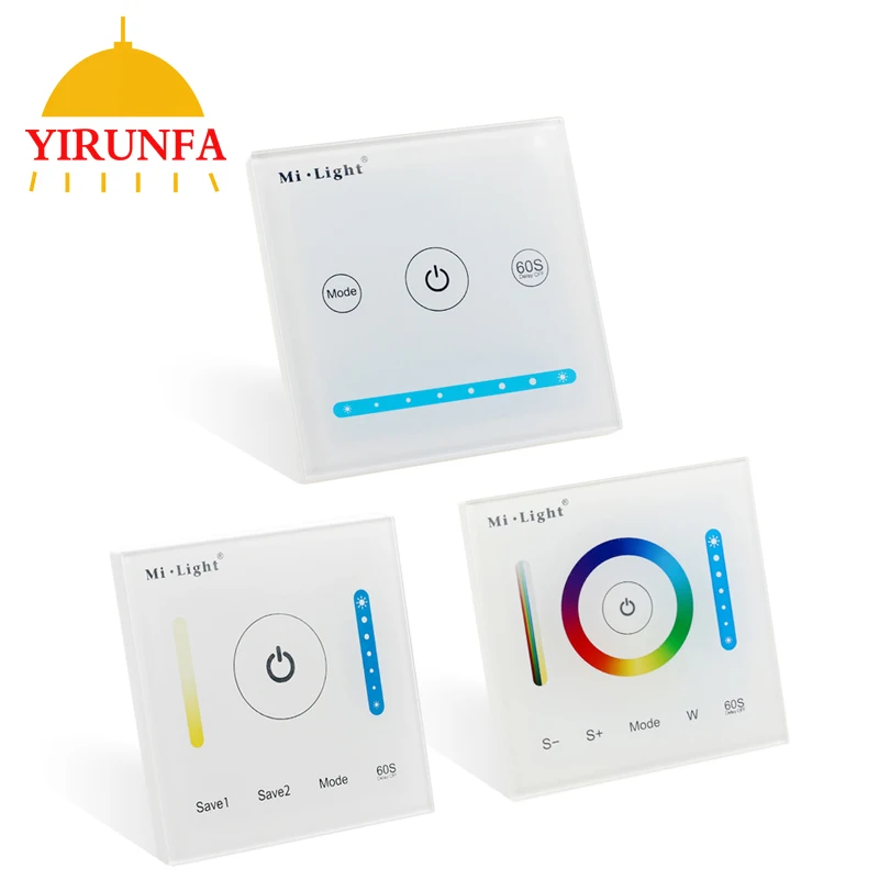 

Mi light Smart LED Touch Panel Controller For RGB RGBW RGB+CCT / Double White / Single Color LED Lighting