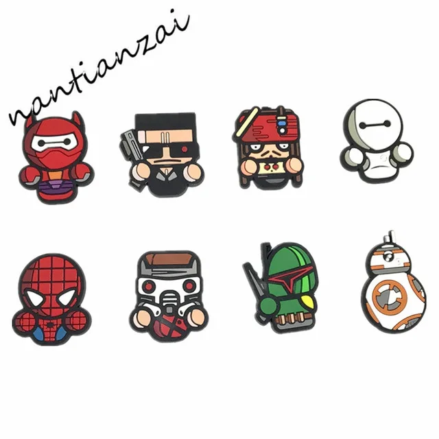 50pcs-Cute-Q-The-Avengers-Mixed-Pirate-Star-War-PVC-Soft-decoration-accessories-Shoe-Charms-DIY.jpg_640x640