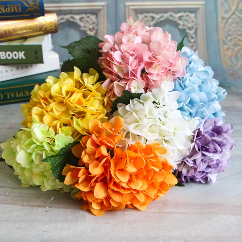 Искусственные цветы 1 шт. букет гортензии для украшения дома цветочные композиции декор для свадебной вечеринки