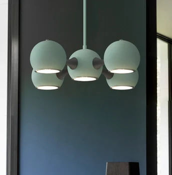 

Nordic wrought iron 5 heads led pendant lamps individuality living room bedroom restaurant space pendant light ZA926010