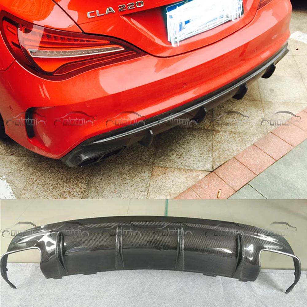 

Car Styling Carbon Fiber Back Diffuser Rear Lip Bumper Splitter For Mercedes Benz W117 CLA AMG
