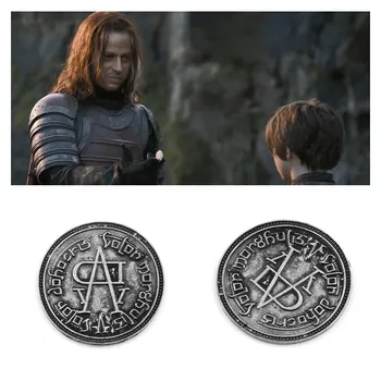 

Game of Thrones 8 Arya Stark Jaqen H'ghar Cosplay Accessories Braavos Faceless Men Metal Coin Kids Adult Lucky Coin Gift Toy New
