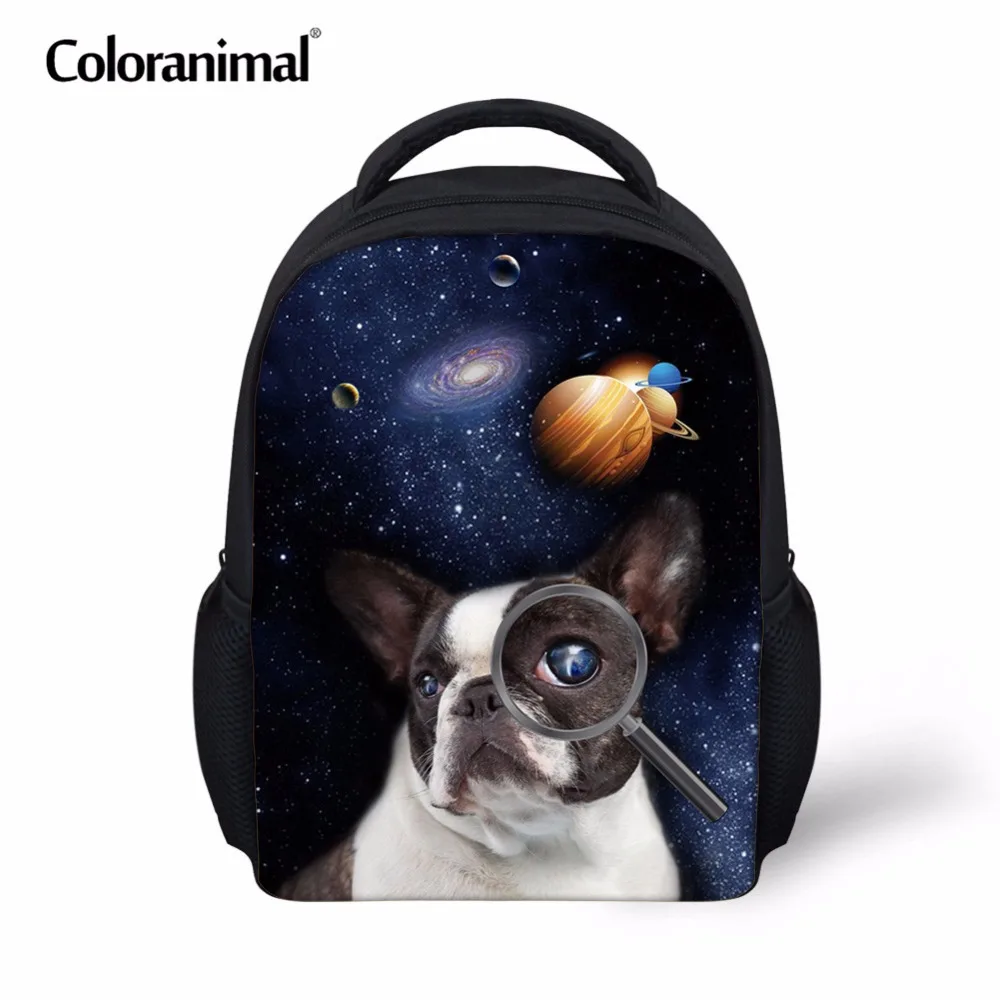baratas As Crianças do jardim de Infância Mochila Ortopédico Bady Coloranimal Mini Pug Cão Mochila Escolar 3D Pet Cat Dog Imprimir Criança Saco Bady
