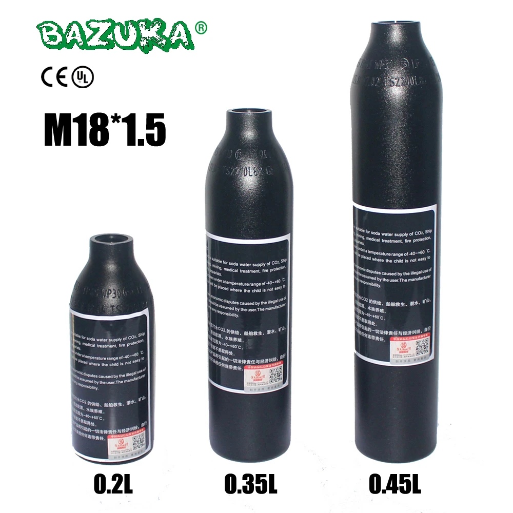 PCP Пейнтбол ВВС Airsoft цилиндр гПа M18x1.5 0.2L/0.35L/0.45L Air Bottle 6061 алюминий сплав бак 30MPa/300bar/4500psi