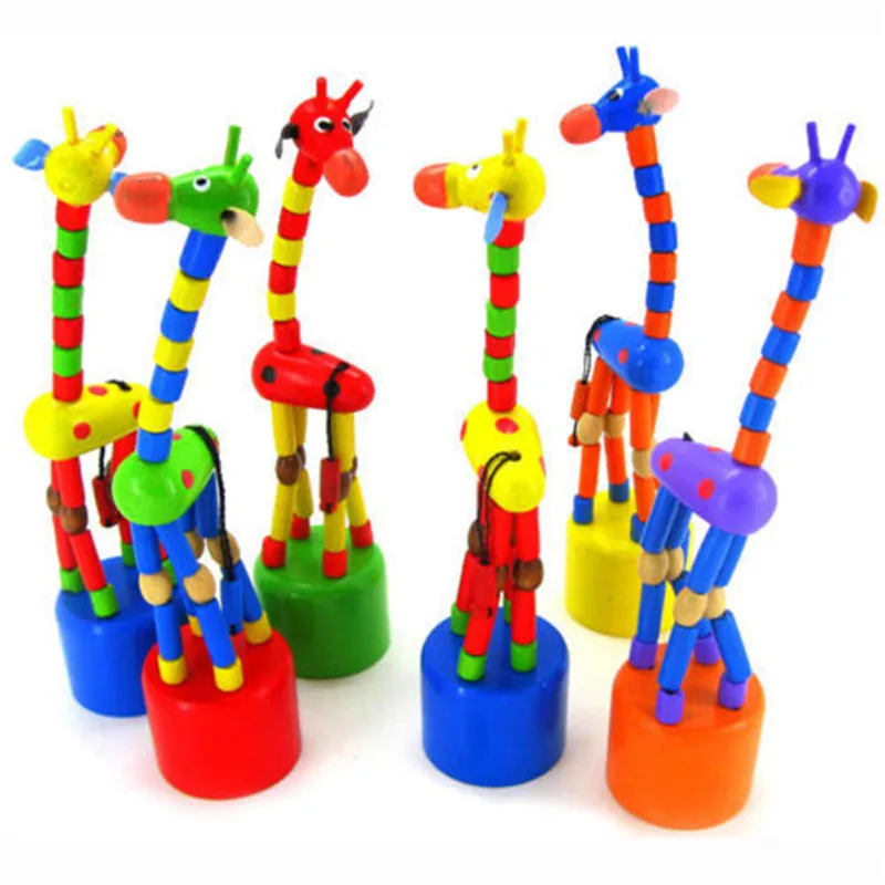 

1x Baby Kids Wooden Toys Developmental Dancing Standing Rocking Giraffe Gift Toy