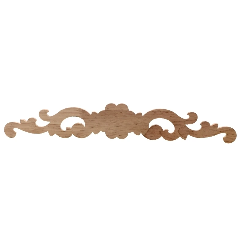 European-style Home Decorates Dongyang Wood Carving White Embryo Long Applique Door Bed Decorative Flower Piece Kawaii ornament crafts patch emblems wooden figurine crafts glass fruit pendants