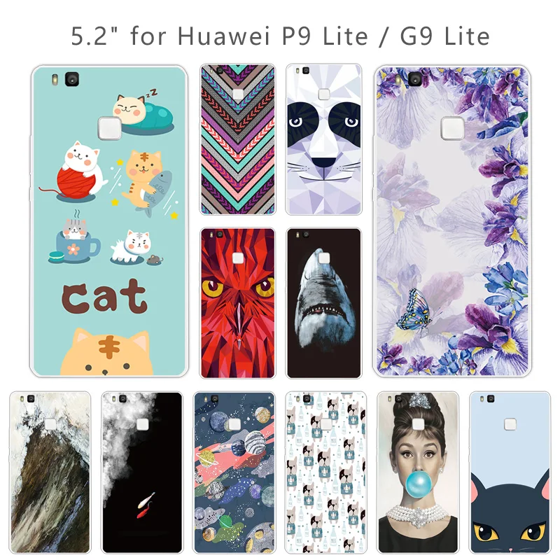 Мягкий ТПУ чехол для Huawei Ascend P9 Lite/G9 прозрачный силиконовый P9Lite Plus телефона |
