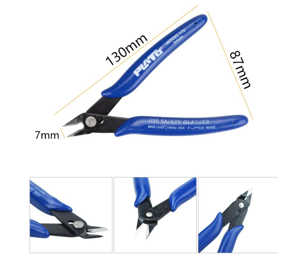 Electrical-Wire-Cable-Cutters-Cutting-Side-Snips-Flush-Pliers-Nipper-Anti-slip-Rubber-Mini-Diagonal-Pliers (3)