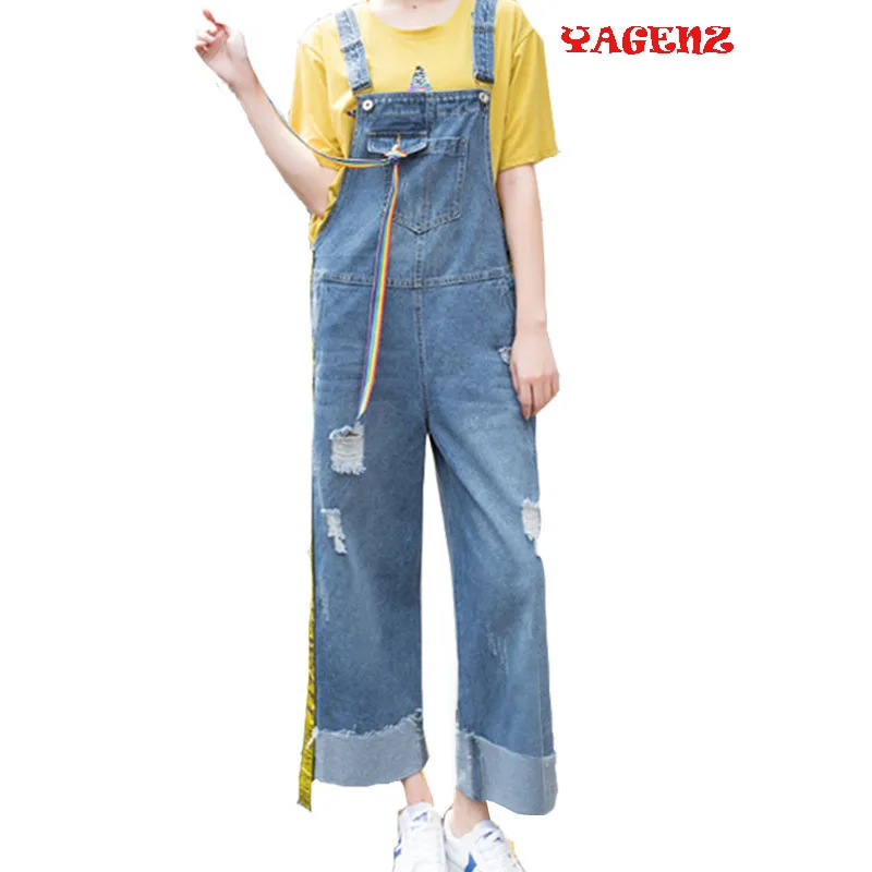 Womens Jumpsuit Denim Overalls 2019 Spring Autumn Casual