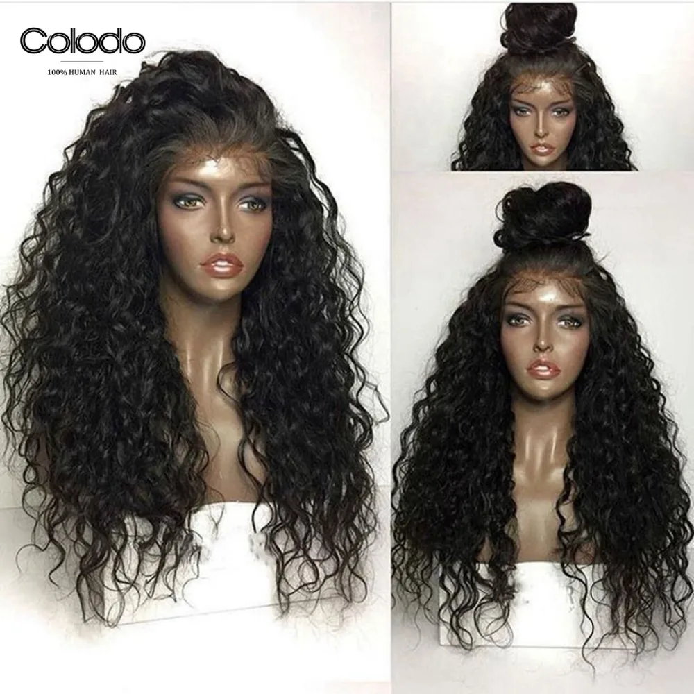 Кудрявые человеческие волосы, парик, предварительно выщипанные, натуральный черный цвет, плотность 150%, бразильские волосы Remy, бесклеевые парики на кружеве для черных женщин