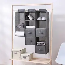Intercalare Ripiani Appeso Armadio Dell'organizzatore del Sacchetto di Immagazzinaggio Del Cassetto Armadio di Stoccaggio Scatola di Scarpe Vestiti di Supporto Appendiabiti Per La Camera Da Letto(China)