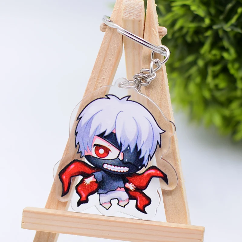 1 шт. брелок Tokyo Ghoul милый двусторонний Kaneki Ken подвеска акриловые аксессуары для