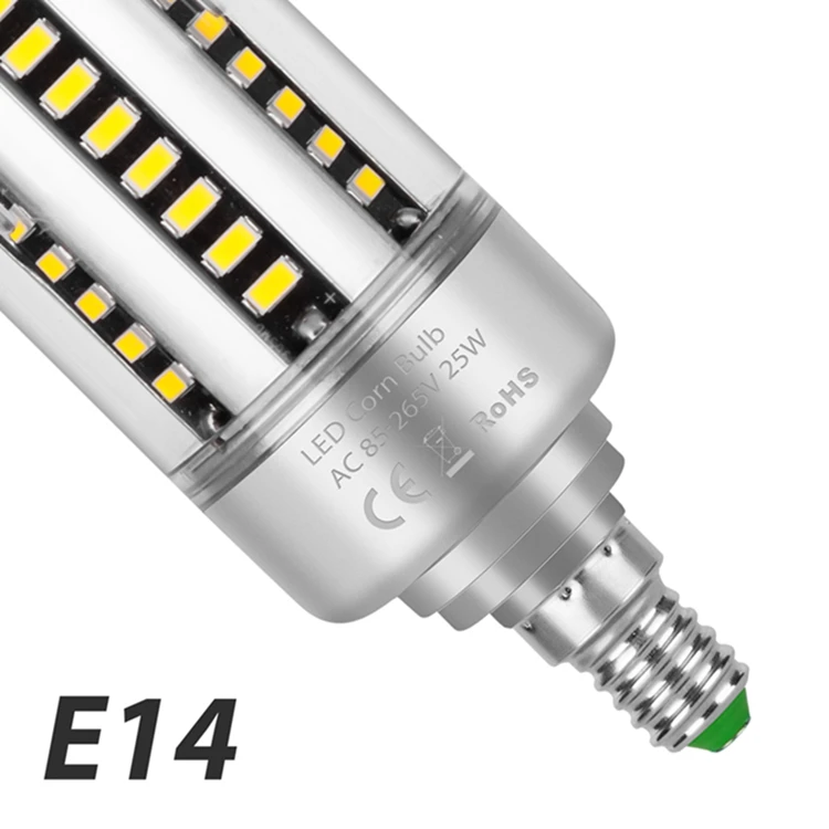 E27 Светодиодный светильник E14 без мерцания светодиодный SMD 5736 ультра яркий светодиодный светильник 5 Вт 7 Вт 9 Вт 12 Вт 15 Вт 20 Вт 25 Вт алюминиевый светильник лампа AC85-265V - Испускаемый цвет: E14