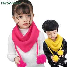 Новое платье для маленьких девочек, шарф для мальчиков детские слюнявчики Треугольники нагрудный шарф с балабоны для детей шейный платок воротник-шарф