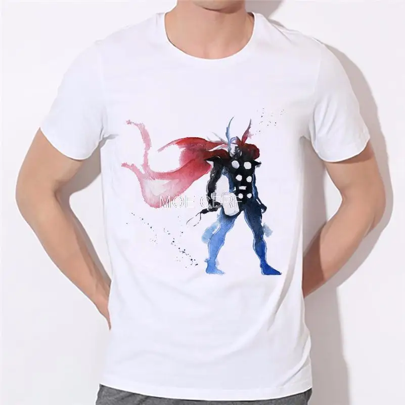 

Super Heroes T shirts Iron Man Spiderman Green Lantern The Hulk Captain America Thor Black Widow Hawkeye Avengers T Shirt 17-8#