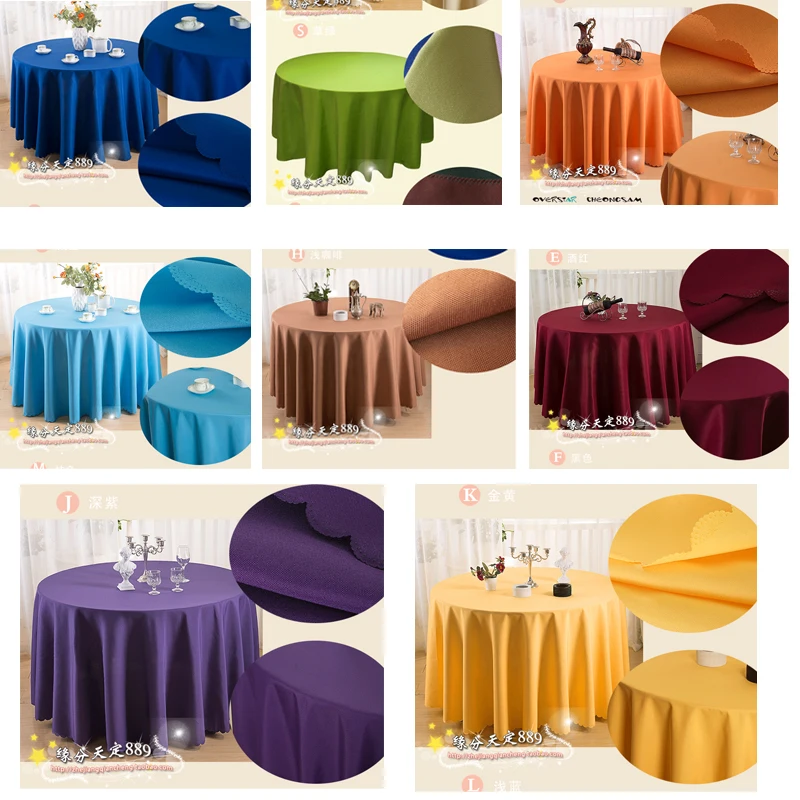 Buy 10pcs/lot 70'' Wedding Hotel Banquet Table Cloth Luxury Round Tablecloth