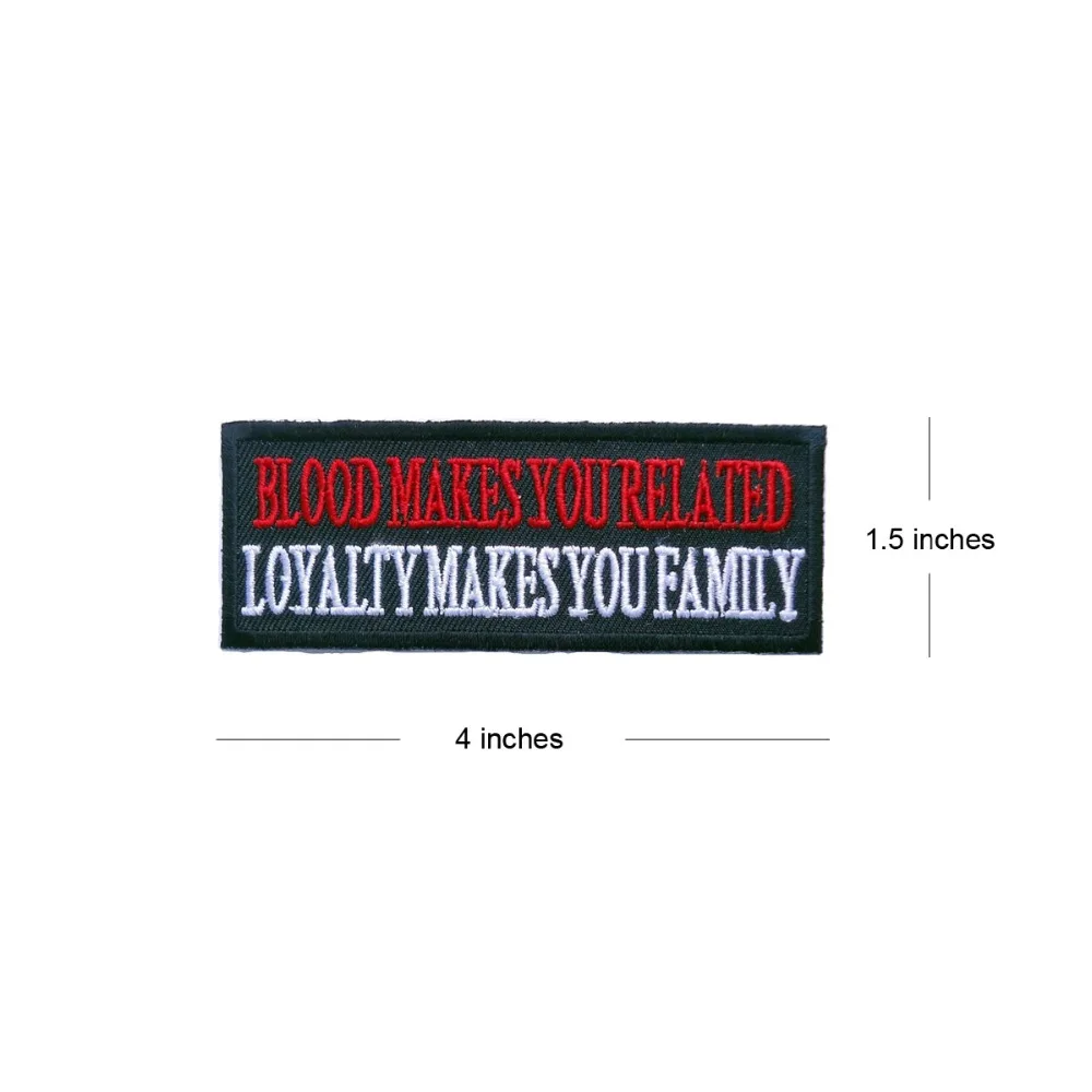 Patch Squad Men's Blood Makes You Related Loyalty Makes You Family Patch military stickers free shipping (2)