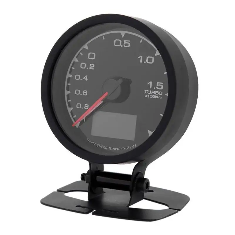 

Universal 62mm/2.5in 7 Light Colors LCD Display Racing Car Vehicle Turbo Boost Gauge with Voltage Meter