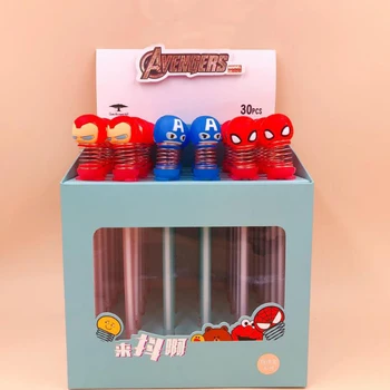 

3 Pcs/set Cartoon Super Hero Spiderman Captain America Iron Man Gel Pens Student Writing Signature Pens Korean Stationery Gifts