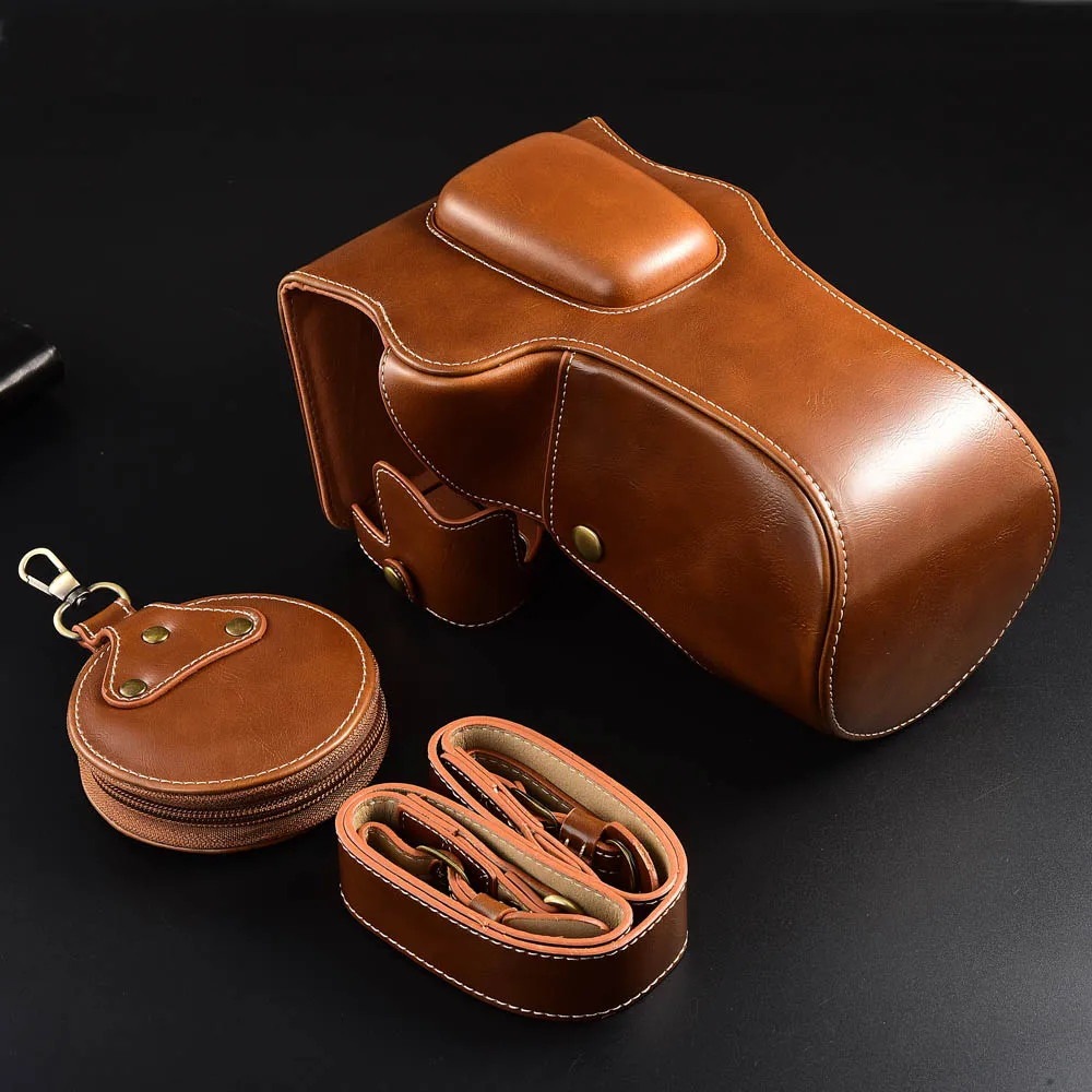 

Premium PU Leather Camera Case For Canon EOS 77D 800D Hard Cover with Neck Shoulder Strap Belt + Mini Storage Bag
