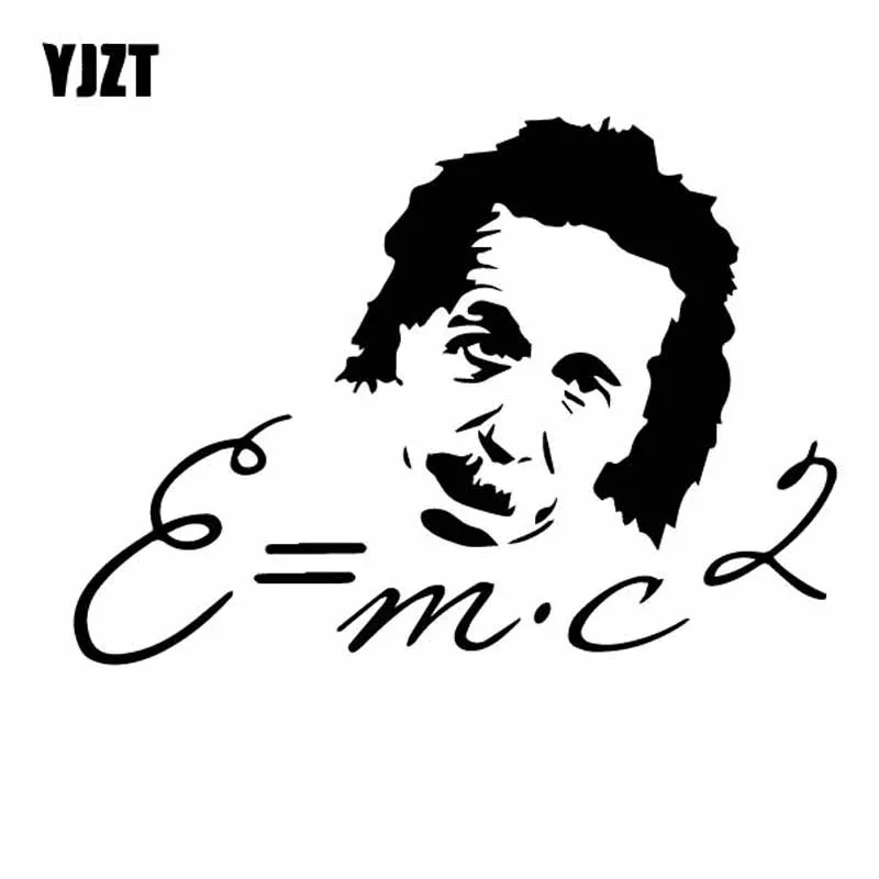 

YJZT 15.4CM*11.1CM Einstein's Theory of Relativity Physics Scientis Vinly Decal Car Sticker Black/Silver C27-0298