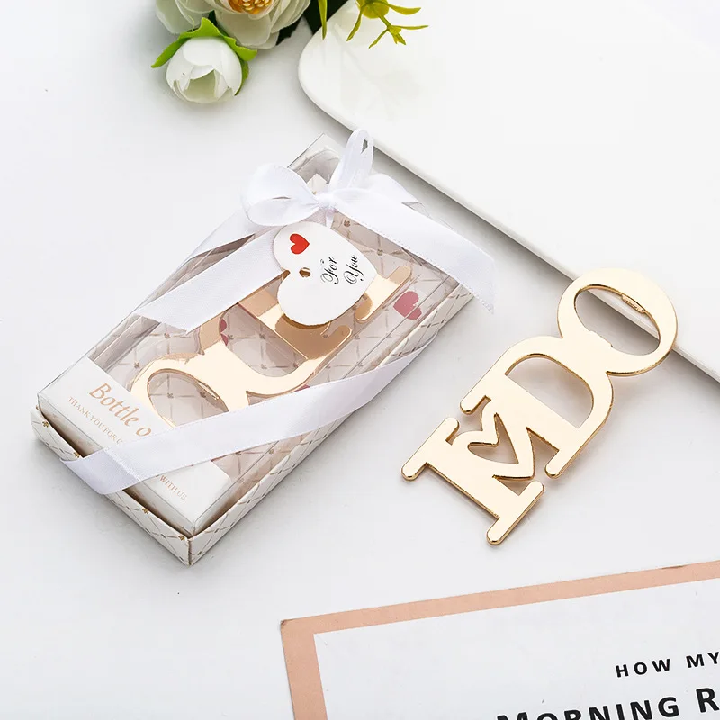 

20PCS Wedding gifts for guests I DO bottle opener with gift box wedding souvenir bridesmaid gift party favor