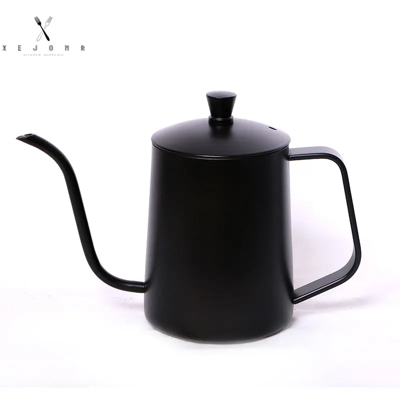 XEJONR Slender Mouth Coffee Handle Pots Coffeeware Coffee Pot Stainless