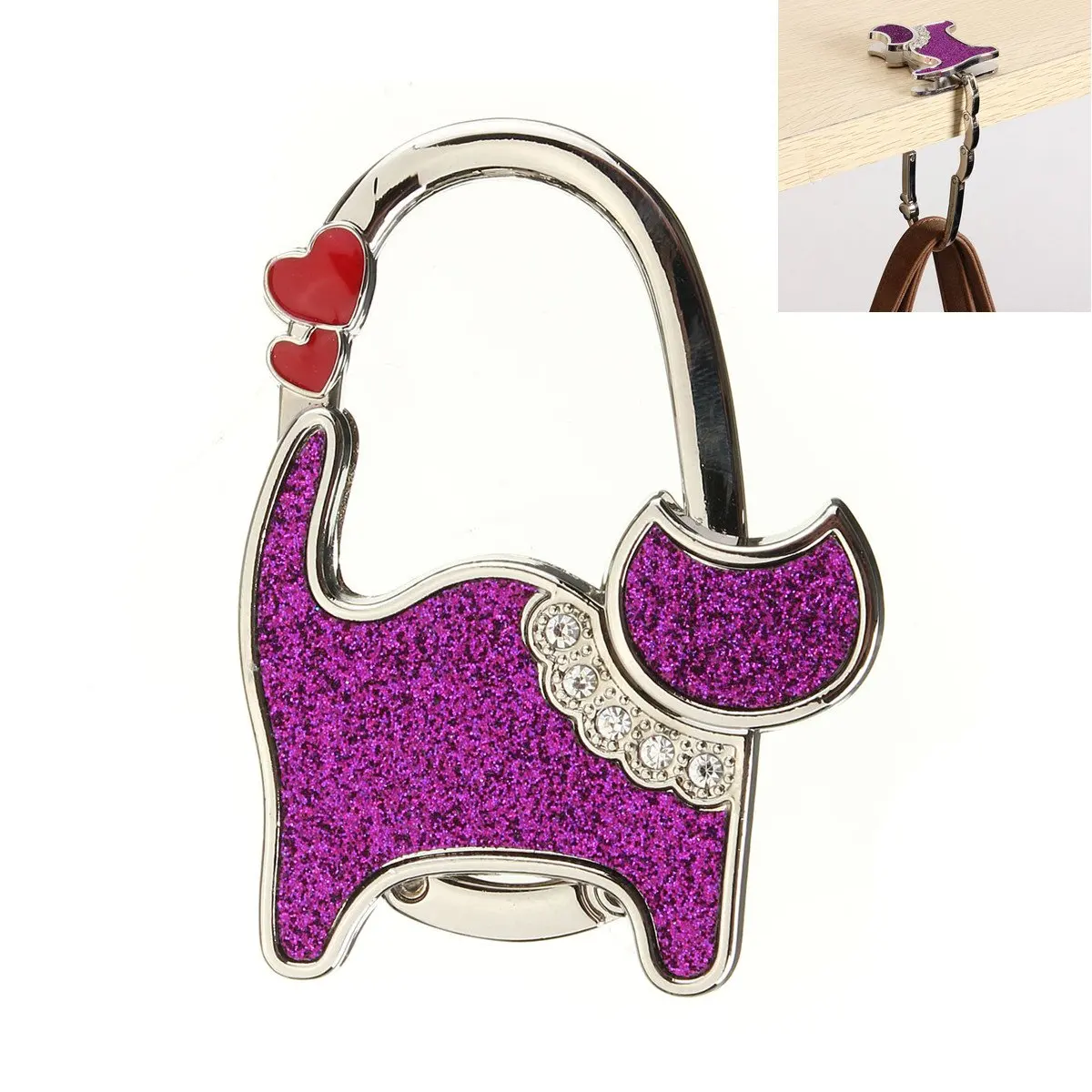 FGGS beautiful cat compact handbag holder Hanger Bag Holderholder cupholder baseholder bag