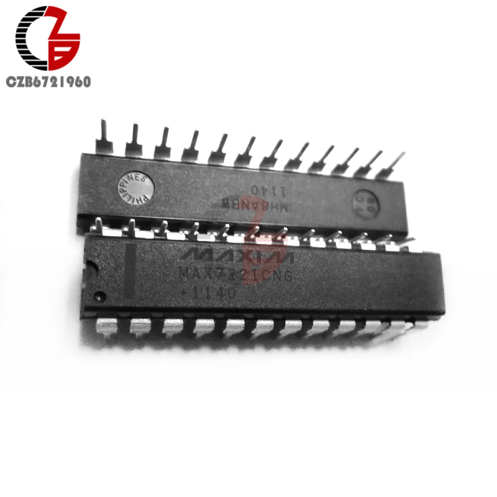 10PCS New MAX7221CWG MAX7221 8-Digit LED Display Driver SOP-24 IC