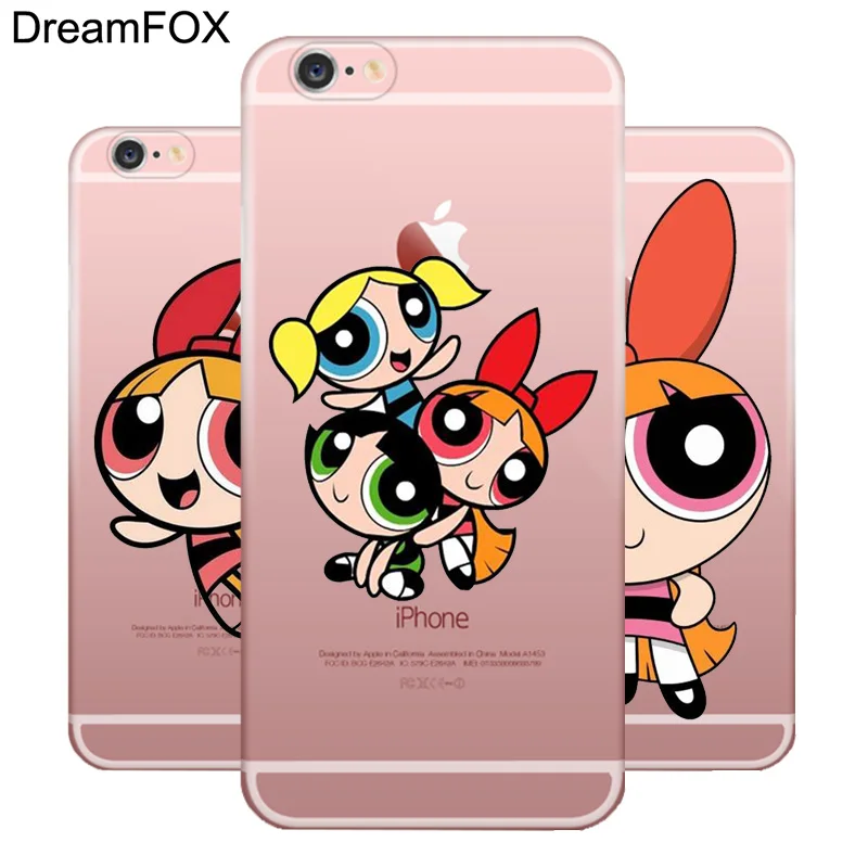 Koop DREAMFOX L079 Powerpuff Girls Zachte TPU Silicone Case Cover Voor Apple iPhone X XR XS Max 8 7 6 6 s Plus 5 5 s SE 5C 4 4 s