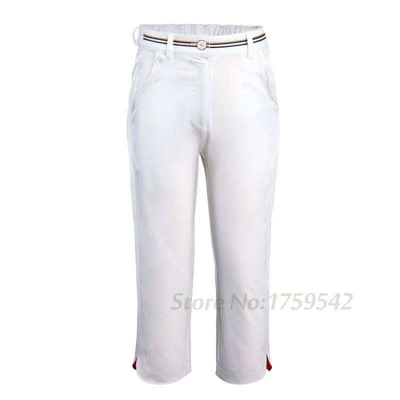 Новые Детские Капри для гольфа укороченные брюки для девочек Одежда для гольфа летние шорты для девочек Хорошее качество эластичная резинка на талии - Цвет: Белый