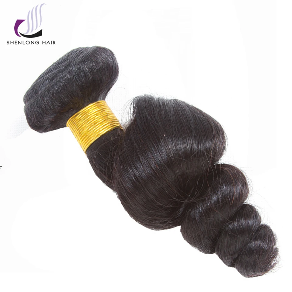 SHENLONG HAIR Brazilian 100% Human Hair Loose Wave 5 Pcs Non Remy Natural Color 4 Bundles With 4*4 Lace Closure 8-26 Inch SHENLONG HAIR Brazilian 100% Human Hair Loose Wave 5 Pcs Non Remy Natural Color 4 Bundles With 4*4 Lace Closure 8-26 Inch