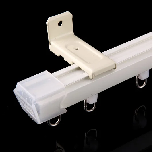 

2016 Small Square Single Aluminum Curtain Track, White Color ,Steel Runner,K101