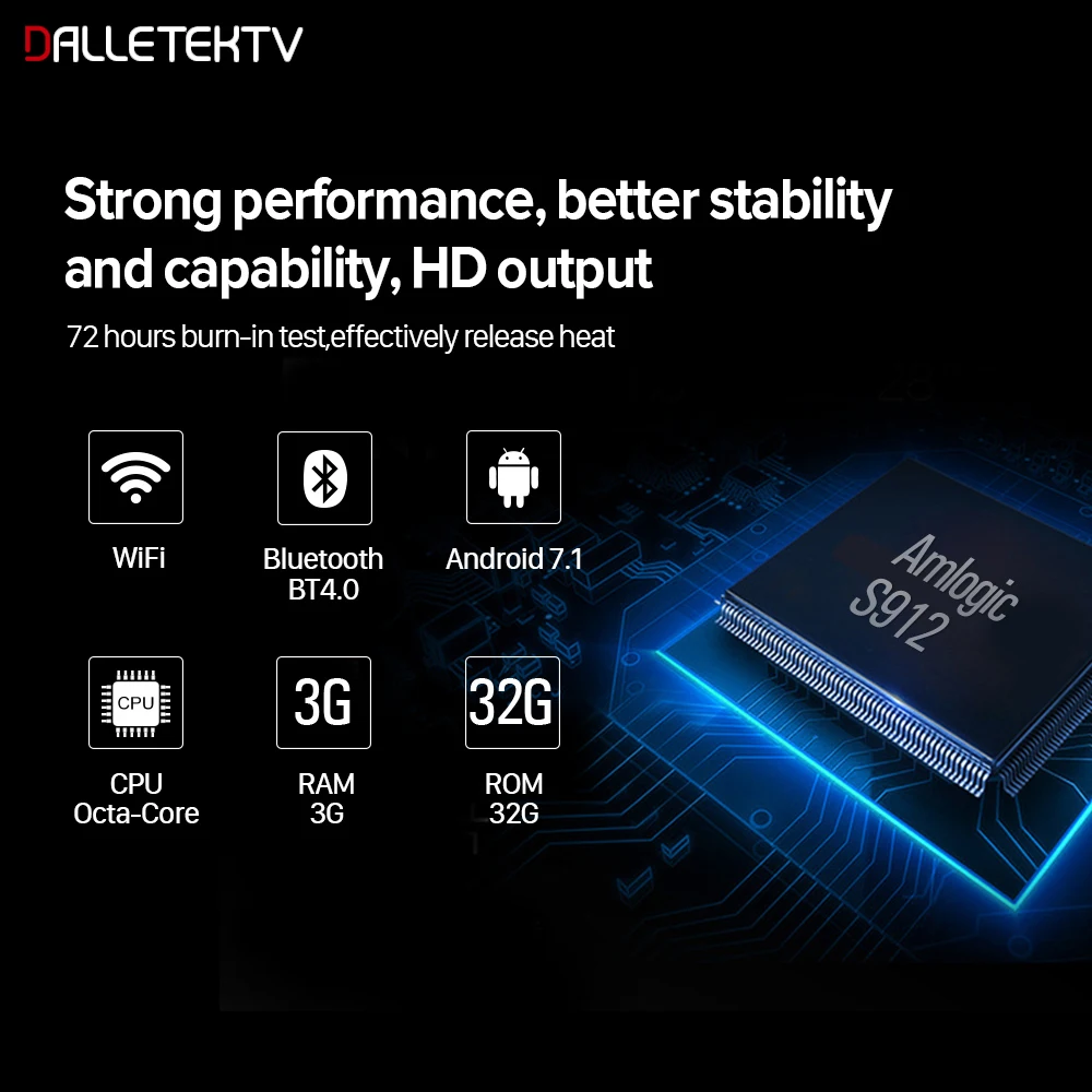 X92 3GB 32GB Android 7.1 TV Box Amlogic S912 Octa Core Wifi 4K Smart Media Player QHDTV Subscription IPTV Arabic French IPTV Box