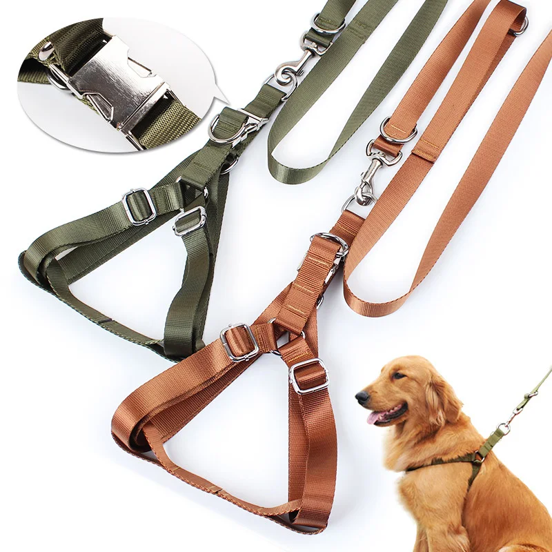 2.5*120cm Dog Leash Nylon Harness Pet Supplies Big Dog Collar High