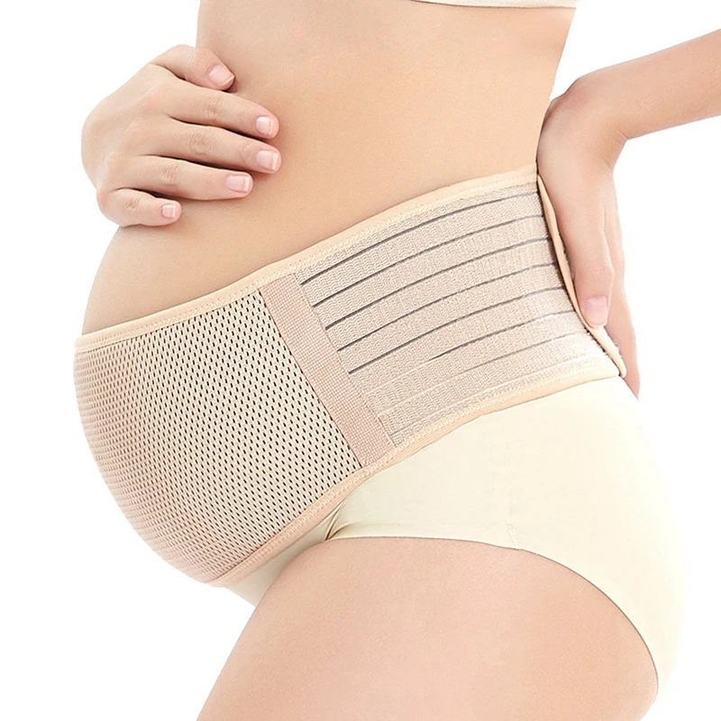 Maternity Belt Breathable Abdominal Binder and Back Pants for All Stages of Pregnancy Waist Pregnancy Belt Support for Belly Adjustable Shoulder Strap and Adjustable Size Belt