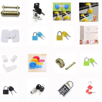 

Child Lock Protection Of Children Locking Doors For Children's Safety Kids Plastic lock for drawer Chinese Padlock