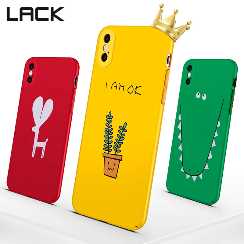 LACK Cute Cartoon Animal Phone Case For iPhone X Case For iPhone6 6S 7 8 Plus Fashion Funny cactus strawberry pineapple Coverage