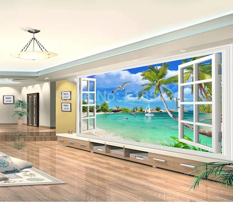 de praia, paisagem, quarto, sala de estar,